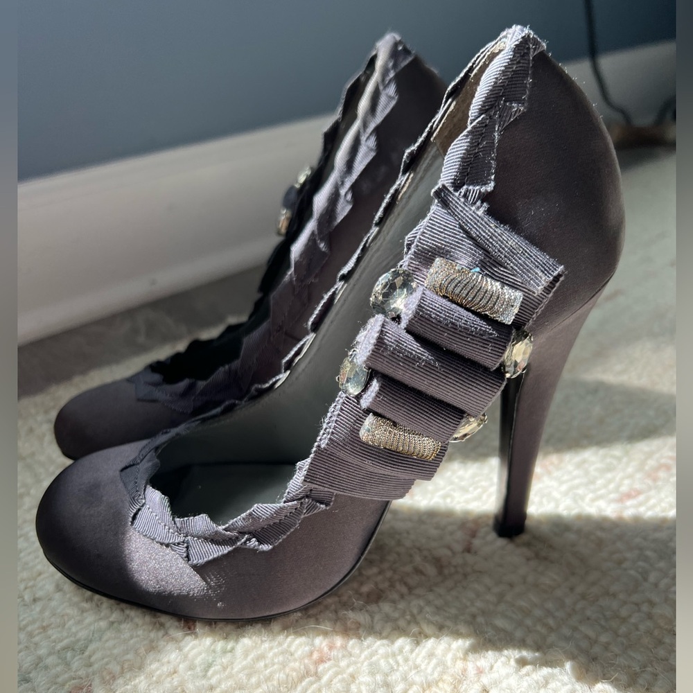 Satin heels